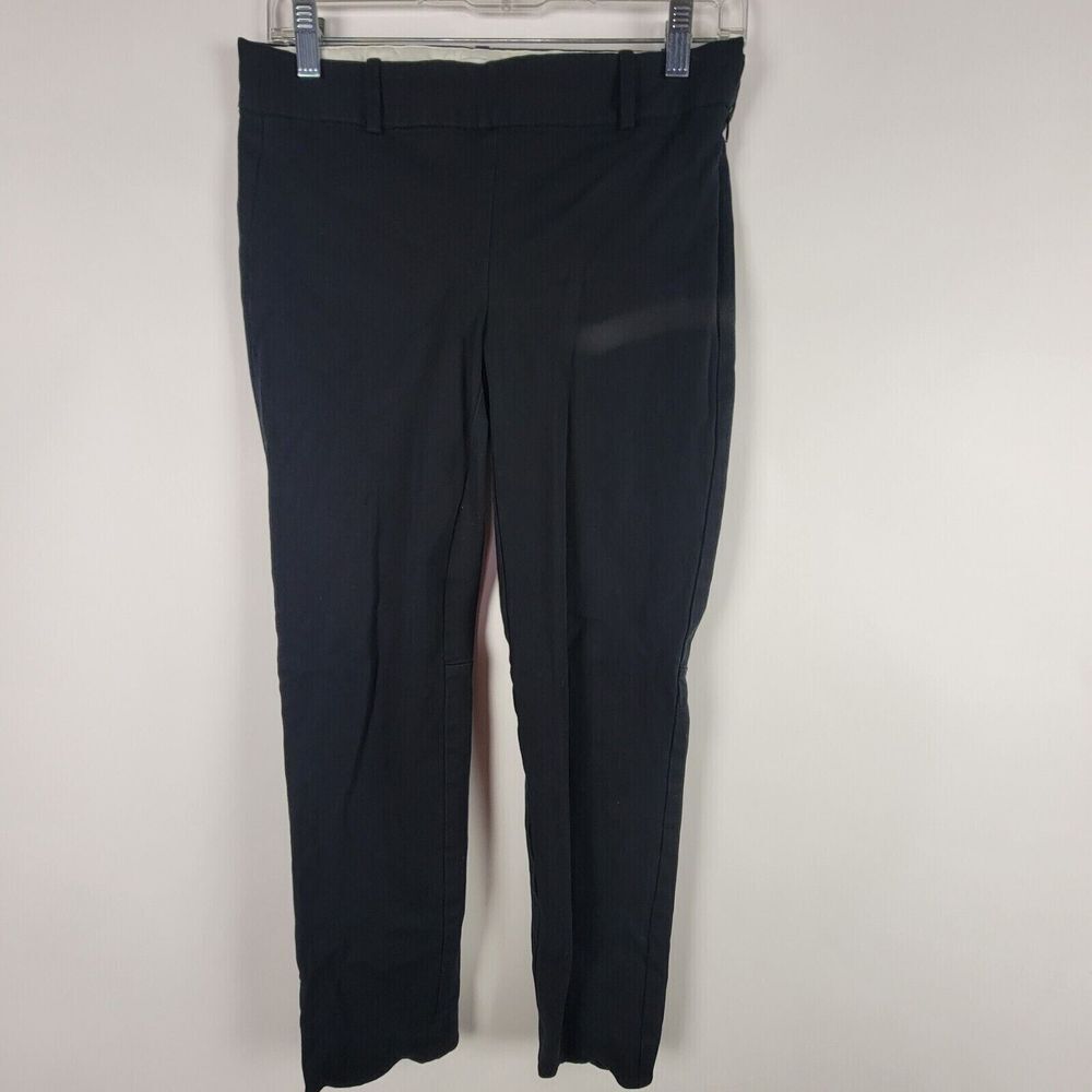 J CREW Winnie Black PANT Scalloped Hem Womens Size 2 Style H5171 Ankle Length